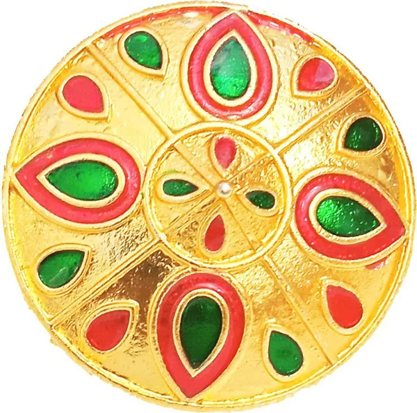 Assamese_Traditional_Copper_Gold_Plated_Red_Green_Colour_Fingering_For_Girls_&_Women